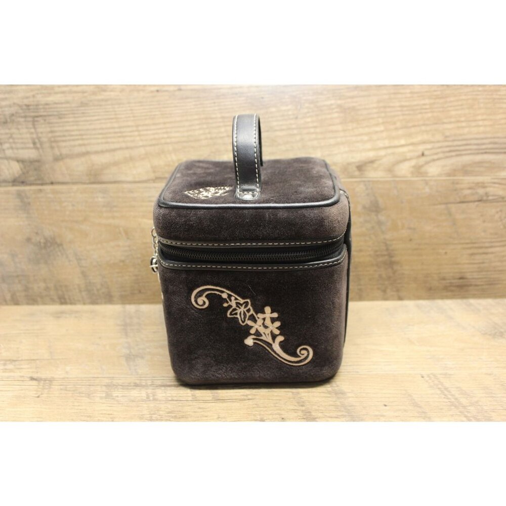 JUICY COUTURE Sugar & Spice Velour Train Case Y2K Embroidered Makeup Bag - Picture 2 of 16